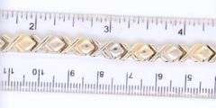 Handsome Yellow Gold Textured and High Polished XO Bracelet
