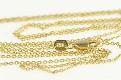 14K Yellow Gold 1.0mm Cable Chain Simple Vintage Link Necklace