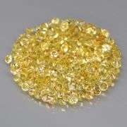 Fantastic 5.43ct diamond cut yellow Sapphire set