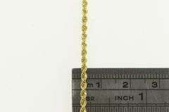 10K Yellow Gold 2.1mm Vintage Woven Rope Chain Link Necklace