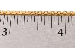 Elegant Large Box Chain Bracelet in 14K Yellow Gold