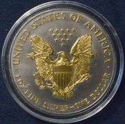 2001 Gold And Platinum Enhanced  Silver Eagle