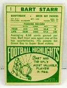 Bart Starr 1968 Topps #1 Football Card