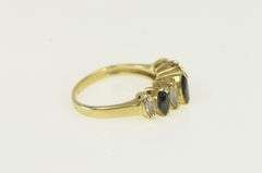 14K Yellow Gold Marquise Sapphire Cubic Zirconia Vintage Ring