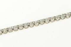 14K White Gold 4.20 Ctw Round Brilliant Diamond Tennis Bracelet