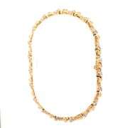 14K Yellow Gold Ctw Diamond Encrusted Vintage Twist Tennis Bracelet