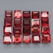 Set of 20 top red VS Garnets weighing 8.46 carats