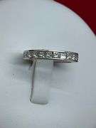 CERTIFIED 18K WHITE GOLD AND DIAMOND ETERNITY BAND