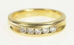 14K Yellow Gold 0.50 Ctw Diamond Men's Classic Wedding Ring