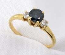 Classic 14K Sapphire & Diamond Ring