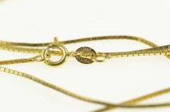 14K Yellow Gold 0.7mm Square Link Vintage Box Chain Necklace