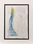 Rare Salvador Dali Hand Signed Original Dry Point Etching Circa 1969