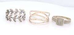 Group Lot of Vintage 925 Sterling Silver Rings and Earrings