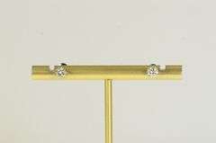 14K White Gold 0.50 Ctw Diamond Solitaire Classic Stud Earrings