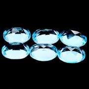 Bright 14.42ct sky blue Topaz set