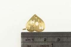 14K Yellow Gold Mom Cut Out Mother's Day Heart Love Charm/Pendant