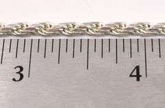 Rope Chain Bracelet in Sterling Silver