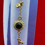 BRAND NEW 14K YELLOW GOLD DIAMOND AND ONYX BRACELET