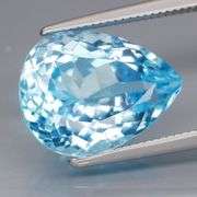 Brilliant 6.80ct pear cut blue Topaz