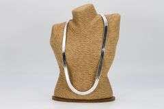 Sterling Silver Wide Herringbone Necklace 8.9mm Italy Solid 925 Italian Chain 24"