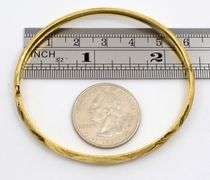 Popular 14k Textured Bangle Bracelet