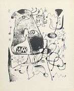 Rare Vintage Limited Edition Joan Miro Lithograph Circa 1947
