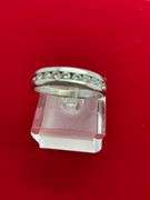 MEN'S 14K WHITE GOLD AND DIAMOND BAND
