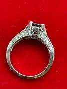 LADIES BRAND NEW 14K WHITE GOLD DIAMOND AND SAPPHIRE RING