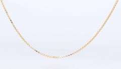 Simple Yellow Gold Box Link Chain Necklace