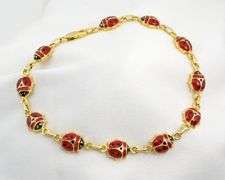 Sweet 14k Lady Bug Bracelet