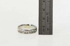 14K White Gold 0.50 Ctw Diamond Classic Men's Wedding Band Ring