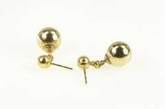 14K Yellow Gold 9.7mm Ball Dangle Classic Vintage Earrings