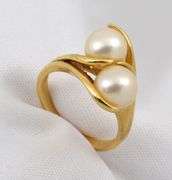 Classic Lustrous Double Pearl Ring