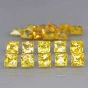 Fantastic 2.87ct square cut yellow Sapphire set