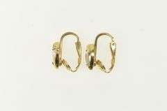 14K Yellow Gold Marquise Opal Ornate Bypass Clip Back Earrings