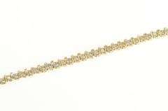 14K Yellow Gold 1.20 Ctw Diamond Classic Tennis Bracelet