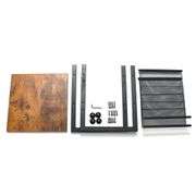 Open Metal Frame Nightstand Stylish 3-Tier Storage