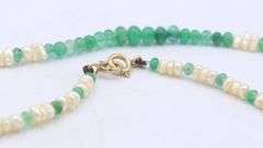 Pearl and Emerald Beaded Necklace