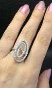 STUNNING 14K WHITE GOLD FASHION DIAMOND LADIES RING