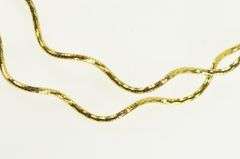 14K Yellow Gold 1.7mm Spiral Coil Vintage Textured Chain Necklace