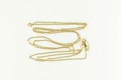 14K Yellow Gold 1.0mm Cable Chain Simple Vintage Link Necklace