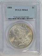 Better near Gem BU 1884 Morgan Silver Dollar. PCGS MS64