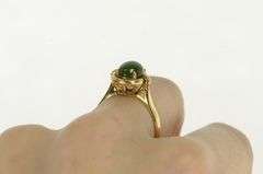 14K Yellow Gold 1960's Oval Nephrite Vintage Oval Statement Ring