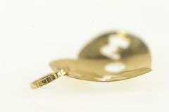 14K Yellow Gold Mom Cut Out Mother's Day Heart Love Charm/Pendant