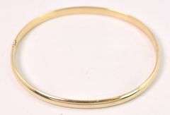 Amazing 14K Yellow Gold Hinged Cuff Bracelet