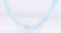 Aquamarine Beaded Necklace with Gold Clasp