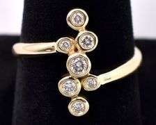 Beautiful 14K Yellow Gold Diamond Ring