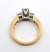 Fashionable 14k YG Multi-Diamond Ring