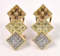 Dazzling Diamond Dangle Earrings in 14K Yellow Gold