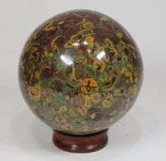 Deliciously beautiful 3,705ct Fruit Jasper sphere
